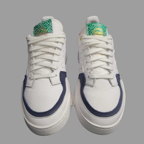 Adidas Women Original Supercourt Sneakers White with ColorPops Size 7 Preloved - Picture 2 of 8